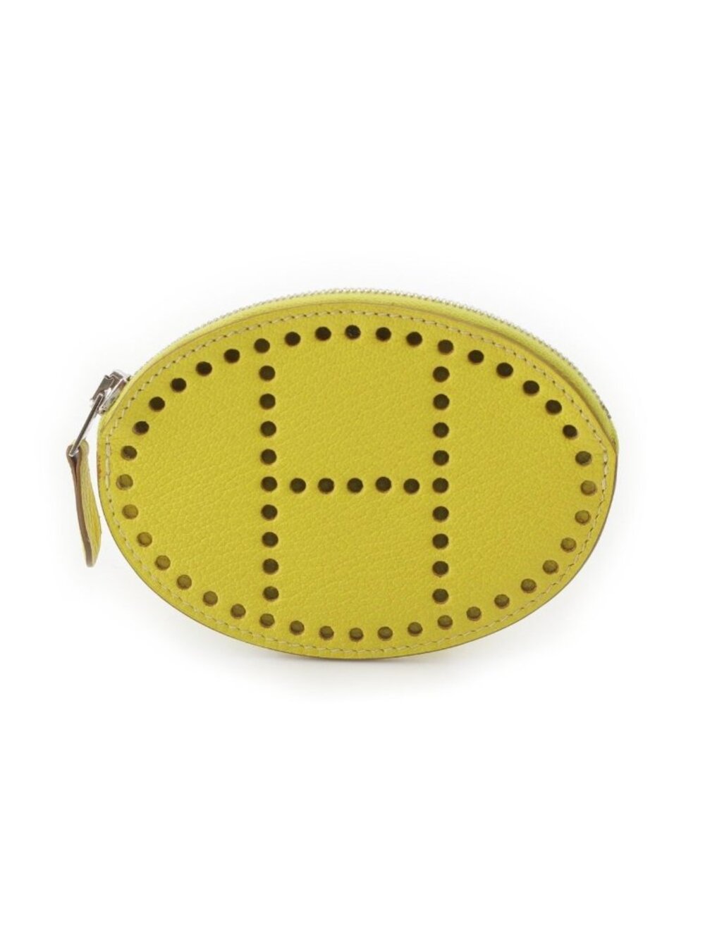 Hermes Evelyne Chevre Mysore Leather Coin Purse Yellow